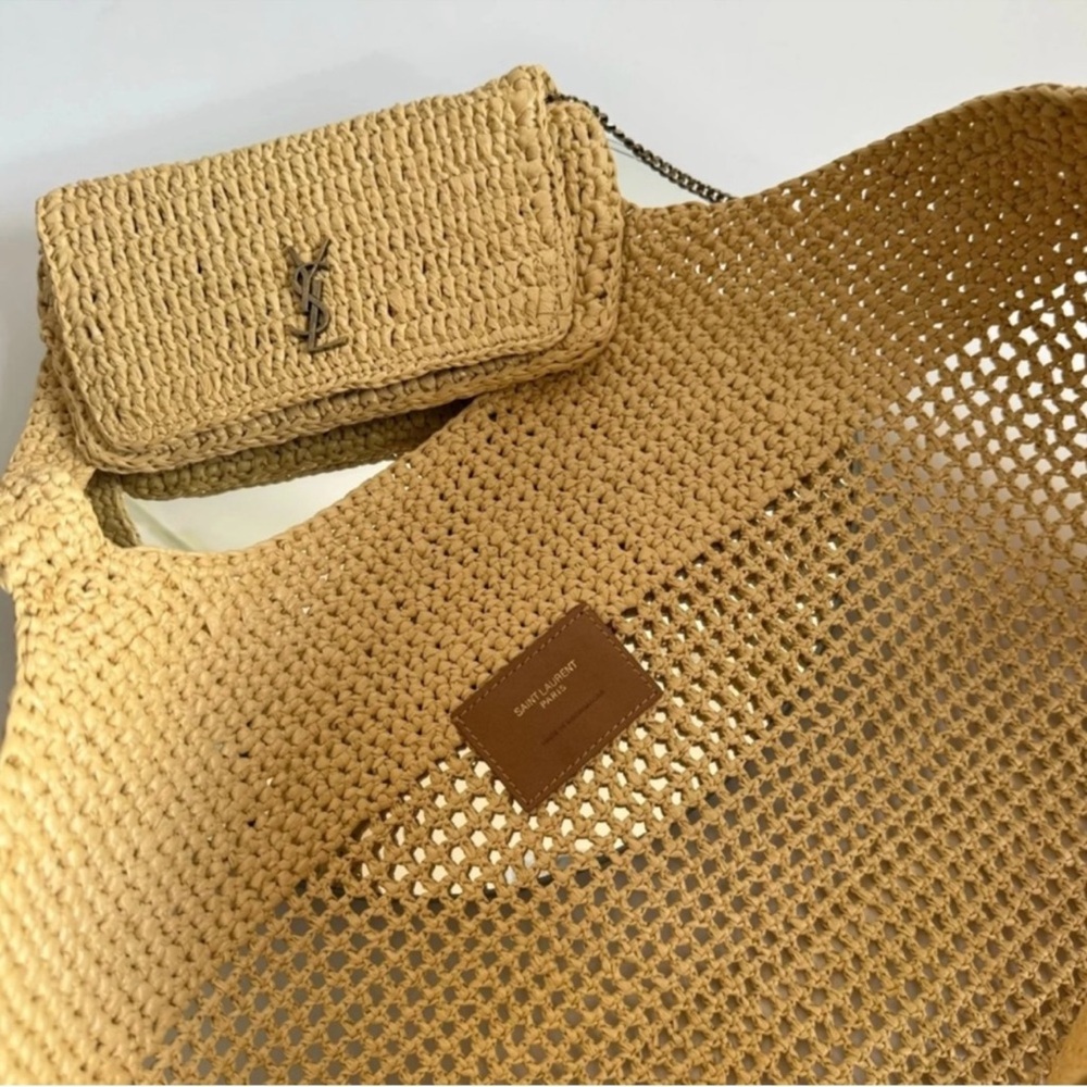 Elegant Tan Crochet Women's Bag - Picture 12 of 16